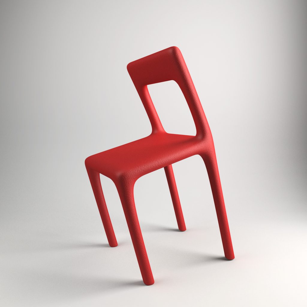 katerina kamprani red chair sculpture