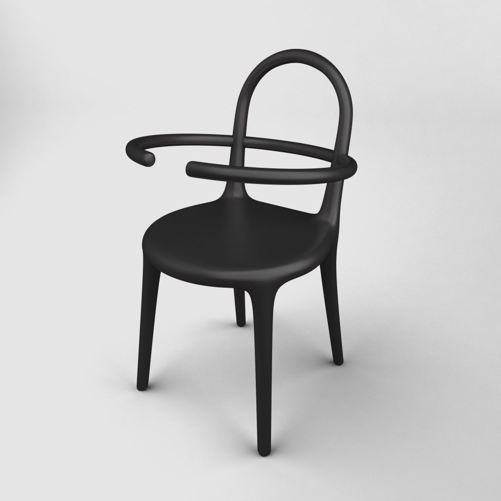 katerina kamprani black chair sculpture